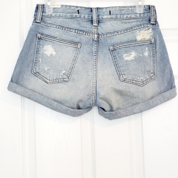 Lovers + Friends Distressed Denim Shorts. - Picture 5 of 12